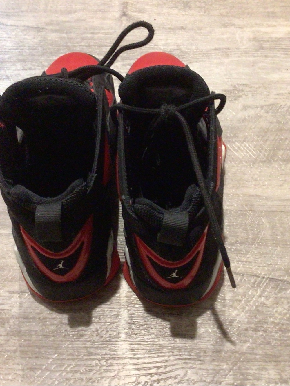 Jordan High-Top Basketball Sneakers in Black & Red - Picture 2 of 5